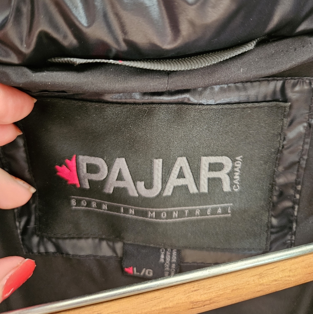 NWT Pajar Black Solstice Long Down Puffer Quileted Winter Jacket - size large - Picture 6 of 16